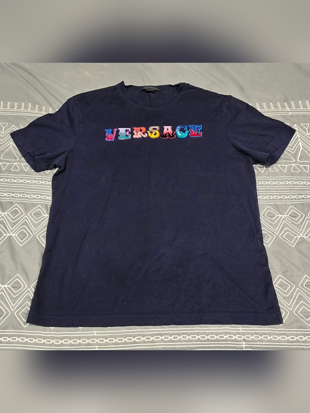 Versace Women's Logo Embroidered Tshirt Size Small